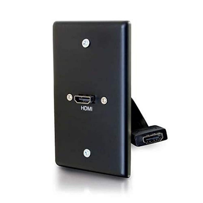 لوحة توزيع كهربائية بمرور HDMI من C2G، واحدة، لون أسود (39878)